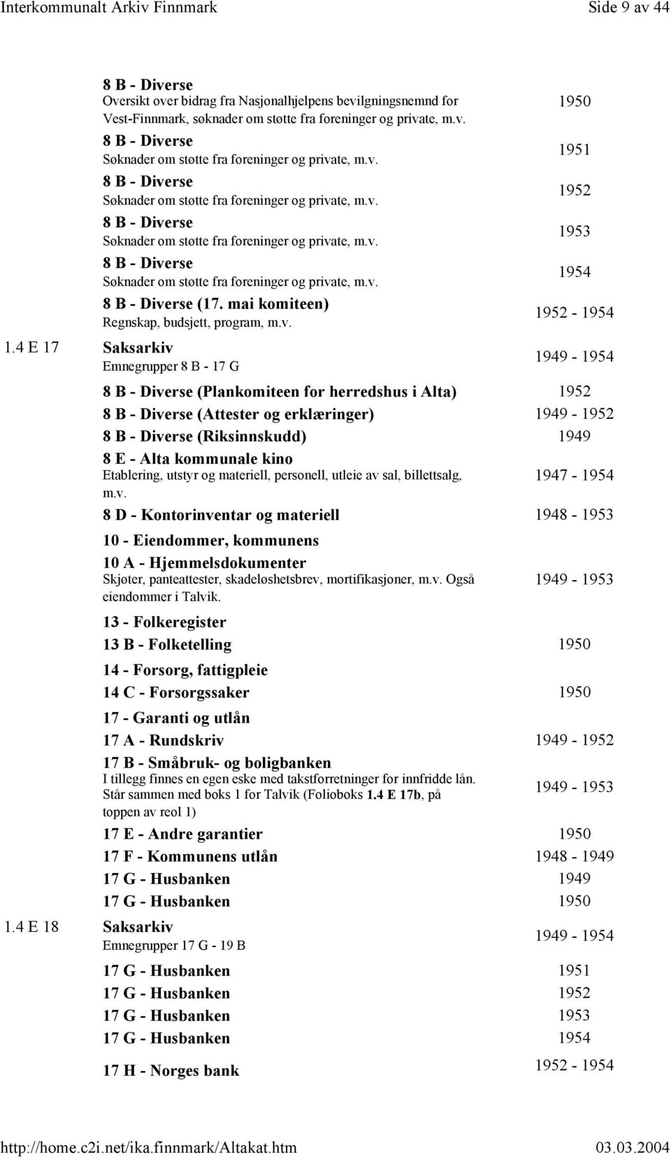 v. 1954 8 B - Diverse (17. mai komiteen) Regnskap, budsjett, program, m.v. 1952-1954 1.