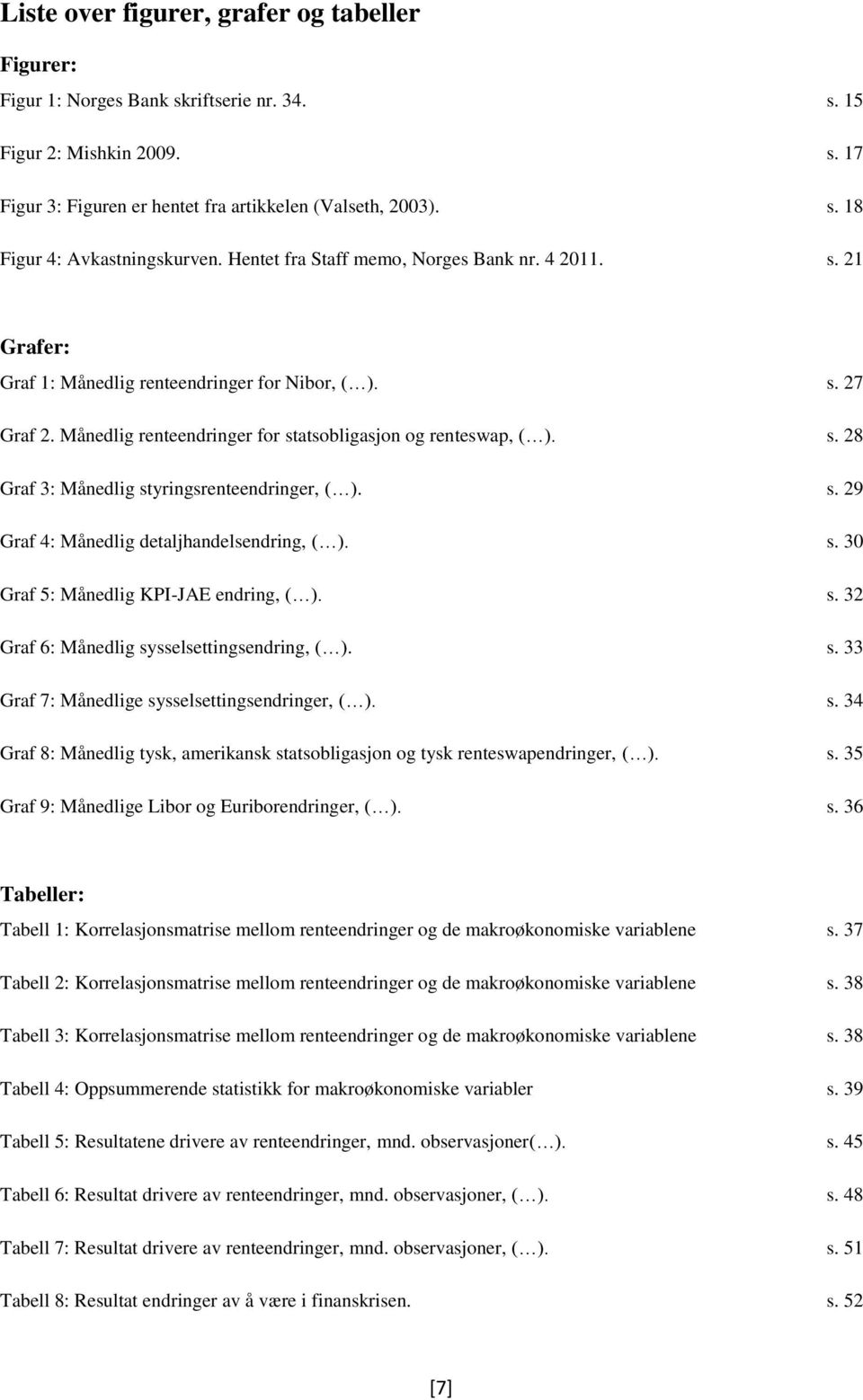 s. 29 Graf 4: Månedlig detaljhandelsendring, ( ). s. 30 Graf 5: Månedlig KPI-JAE endring, ( ). s. 32 Graf 6: Månedlig sysselsettingsendring, ( ). s. 33 Graf 7: Månedlige sysselsettingsendringer, ( ).