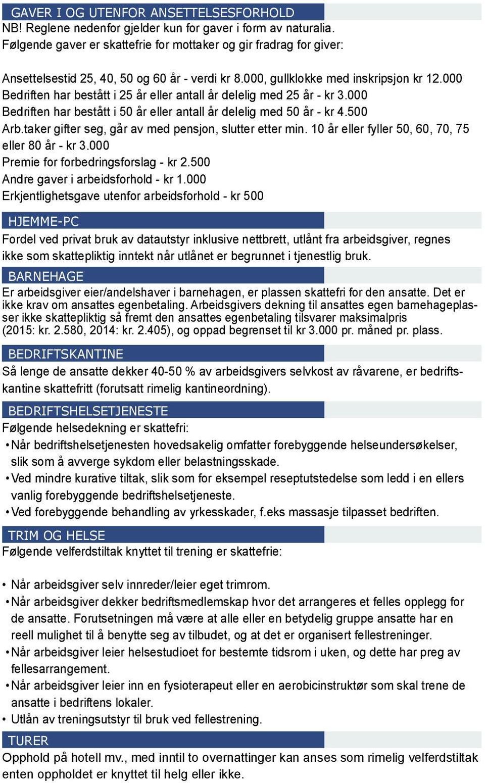 000 Bedriften har bestått i 25 år eller antall år delelig med 25 år - kr 3.000 Bedriften har bestått i 50 år eller antall år delelig med 50 år - kr 4.500 Arb.