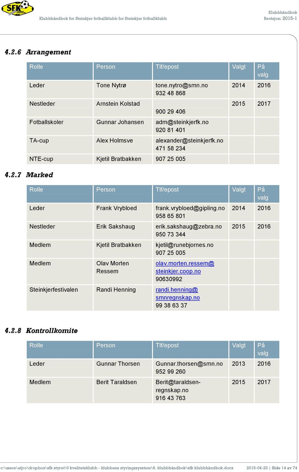 vrybloed@gipling.no 958 65 801 Nestleder Erik Sakshaug erik.sakshaug@zebra.no 950 73 344 Medlem Kjetil Bratbakken kjetil@runebjornes.no 907 25 005 Medlem Olav Morten Ressem olav.morten.