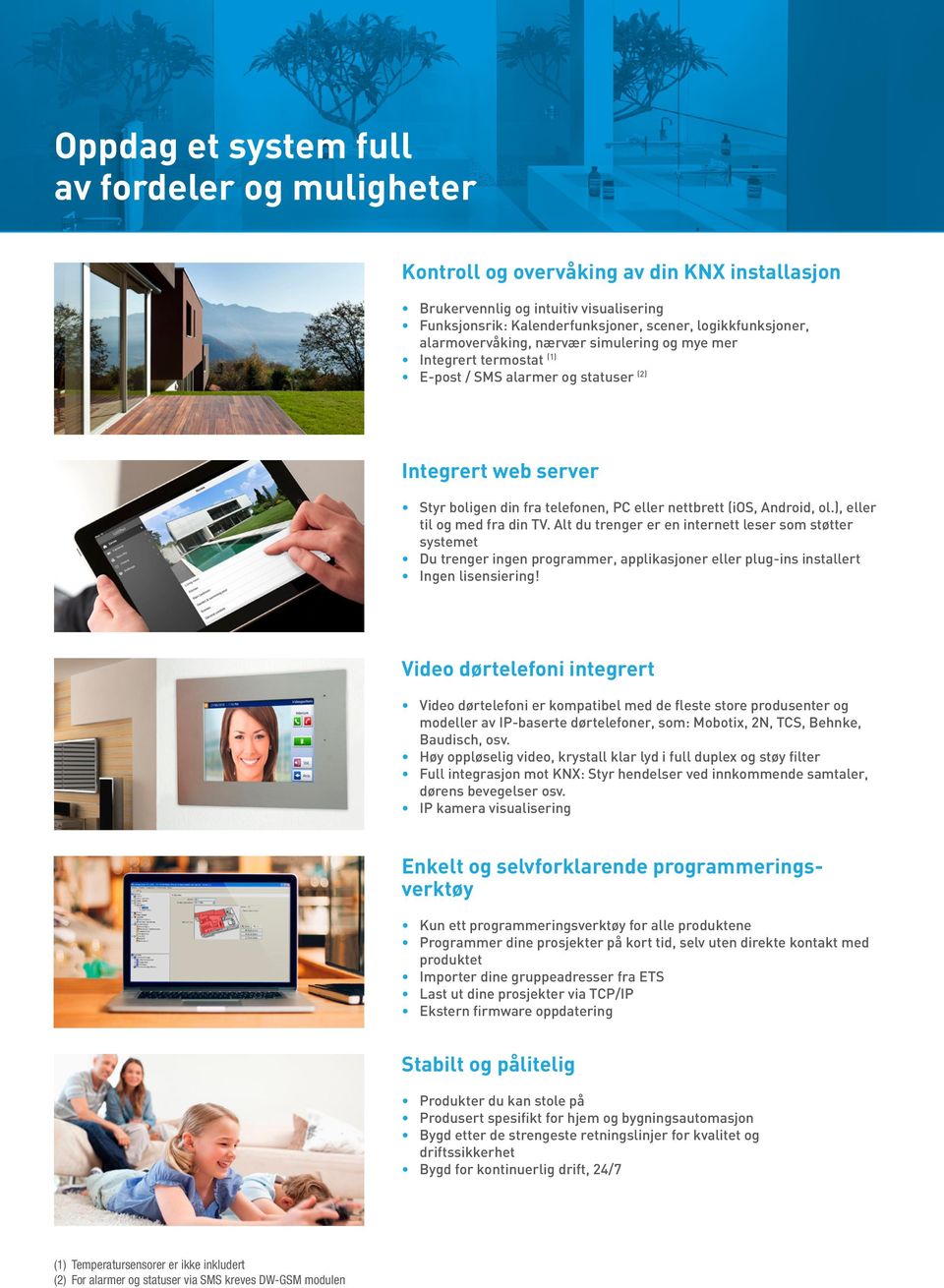 ), eller til og med fra din TV. Alt du trenger er en internett leser som støtter systemet Du trenger ingen programmer, applikasjoner eller plug-ins installert Ingen lisensiering!