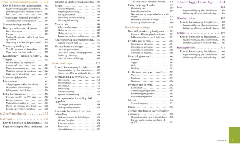 ..319 Modulmål gjør det enklere å lage dører og vinduer........................ 319 Slagretning hvilken vei åpner døren?... 320 Vinduer og vindusglass............. 320 Vi holder på varmen isolerglass.