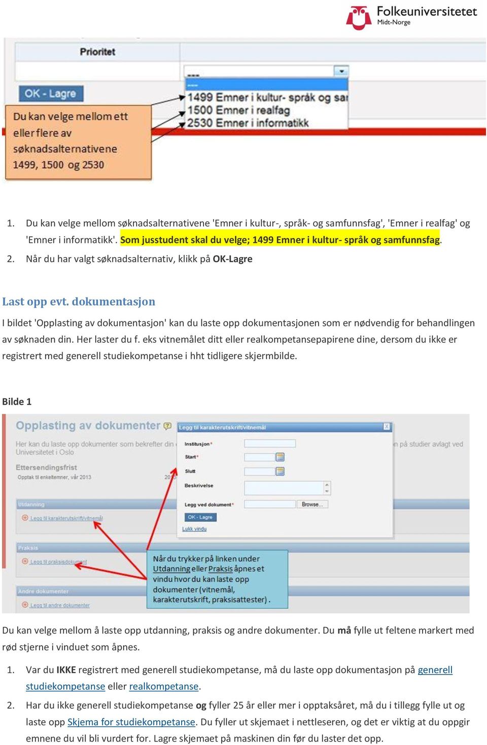 dokumentasjon I bildet 'Opplasting av dokumentasjon' kan du laste opp dokumentasjonen som er nødvendig for behandlingen av søknaden din. Her laster du f.