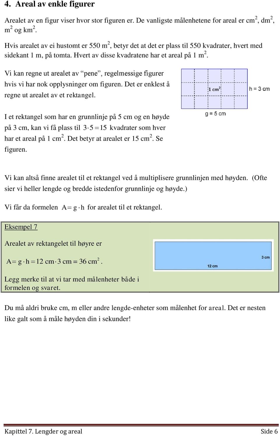 Regne kvadratmeter gulv