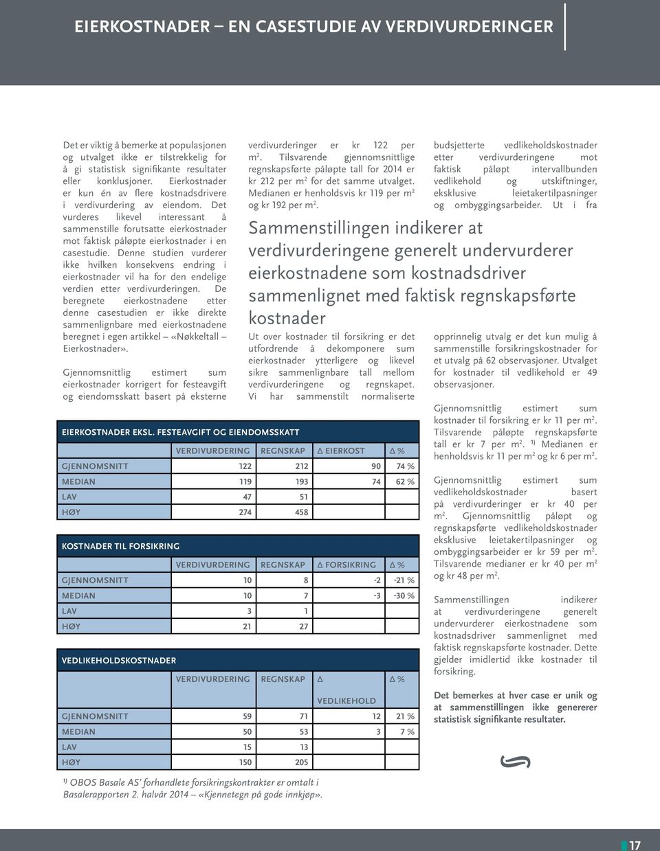 Det vurderes likevel interessant å sammenstille forutsatte eierkostnader mot faktisk påløpte eierkostnader i en casestudie.