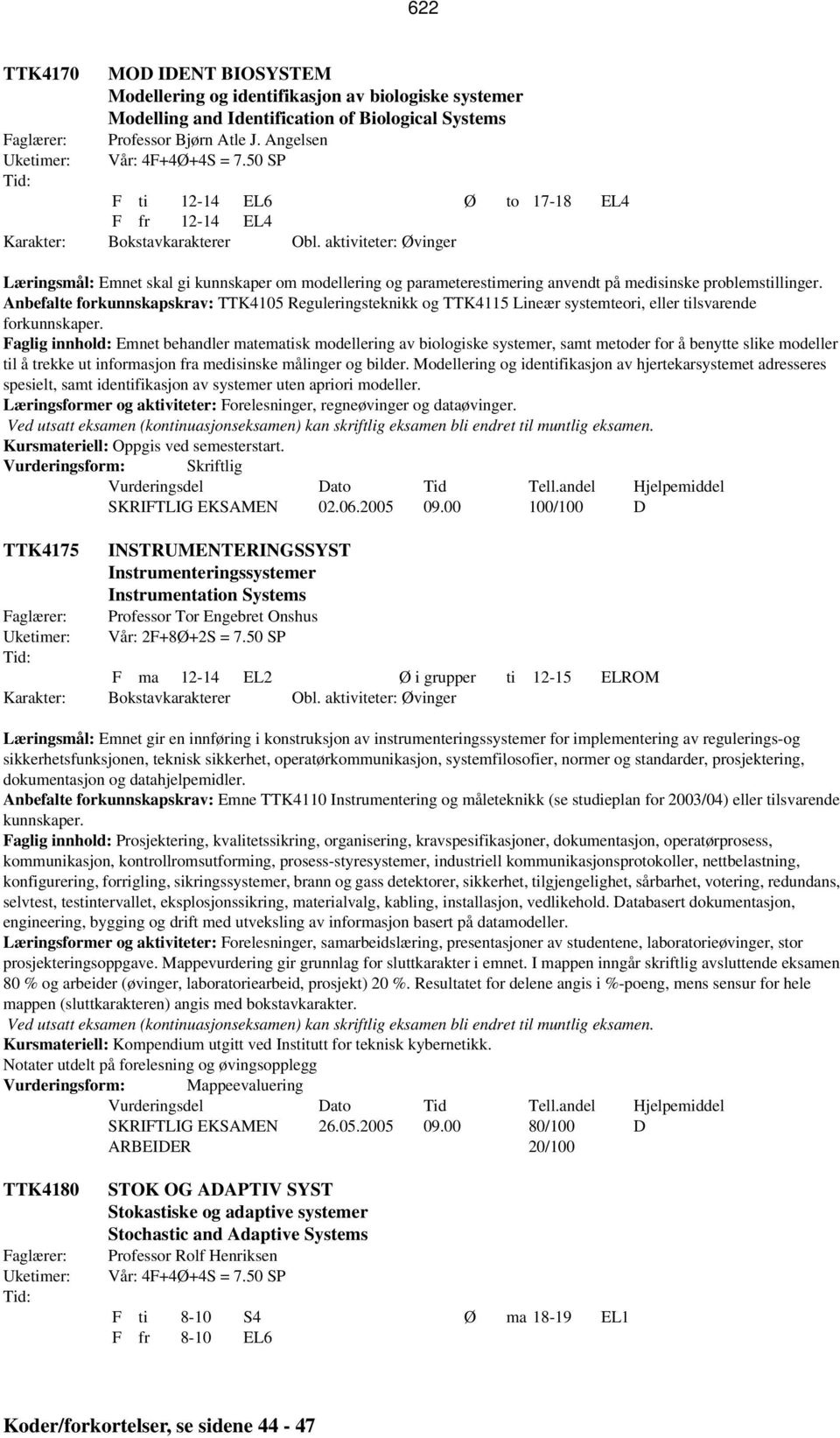 50 SP F ti 12-14 EL6 Ø to 17-18 EL4 F fr 12-14 EL4 Læringsmål: Emnet skal gi kunnskaper om modellering og parameterestimering anvendt på medisinske problemstillinger.