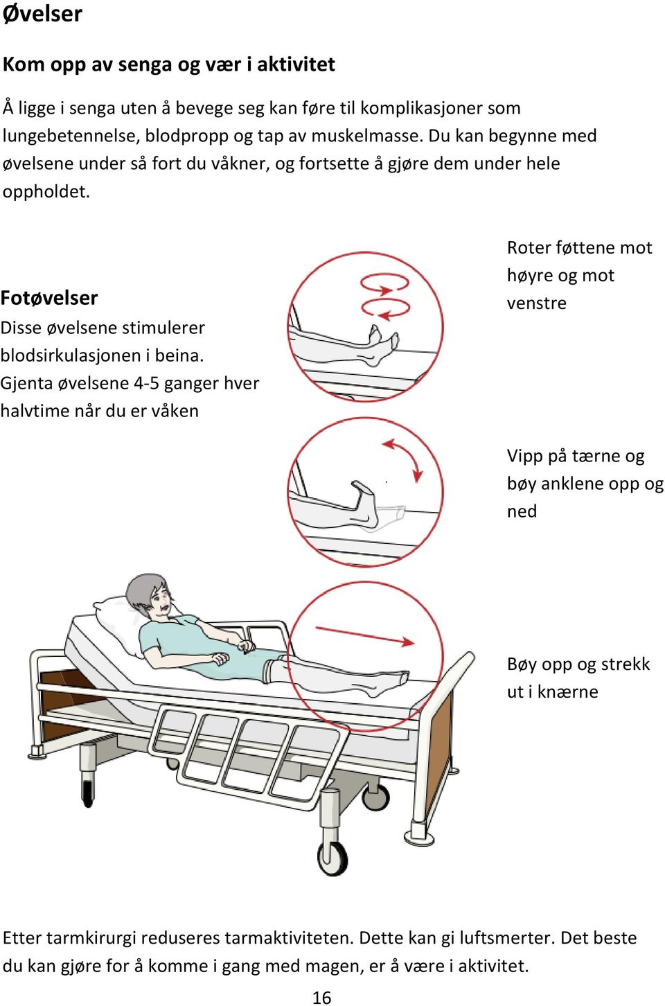 Fotøvelser Disse øvelsene stimulerer blodsirkulasjonen i beina.