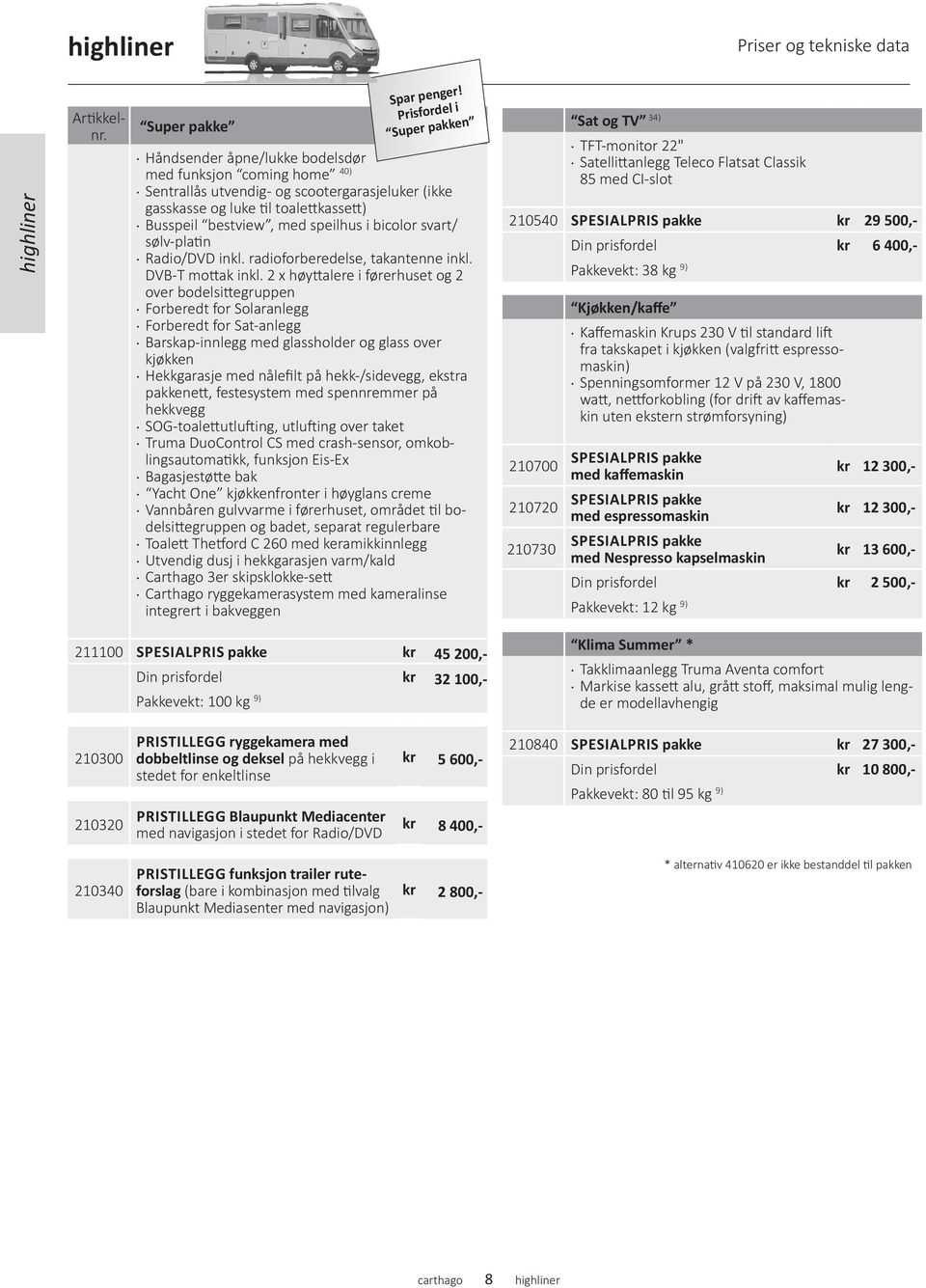 speilhus i bicolor svart/ sølv-platin Radio/DVD inkl. radioforberedelse, takantenne inkl. DVB-T mottak inkl.