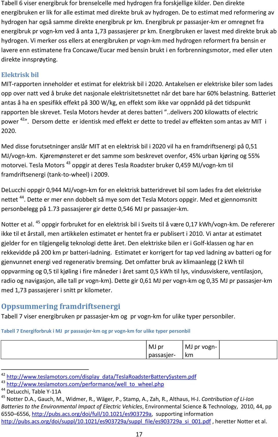 Energibruken er lavest med direkte bruk ab hydrogen.