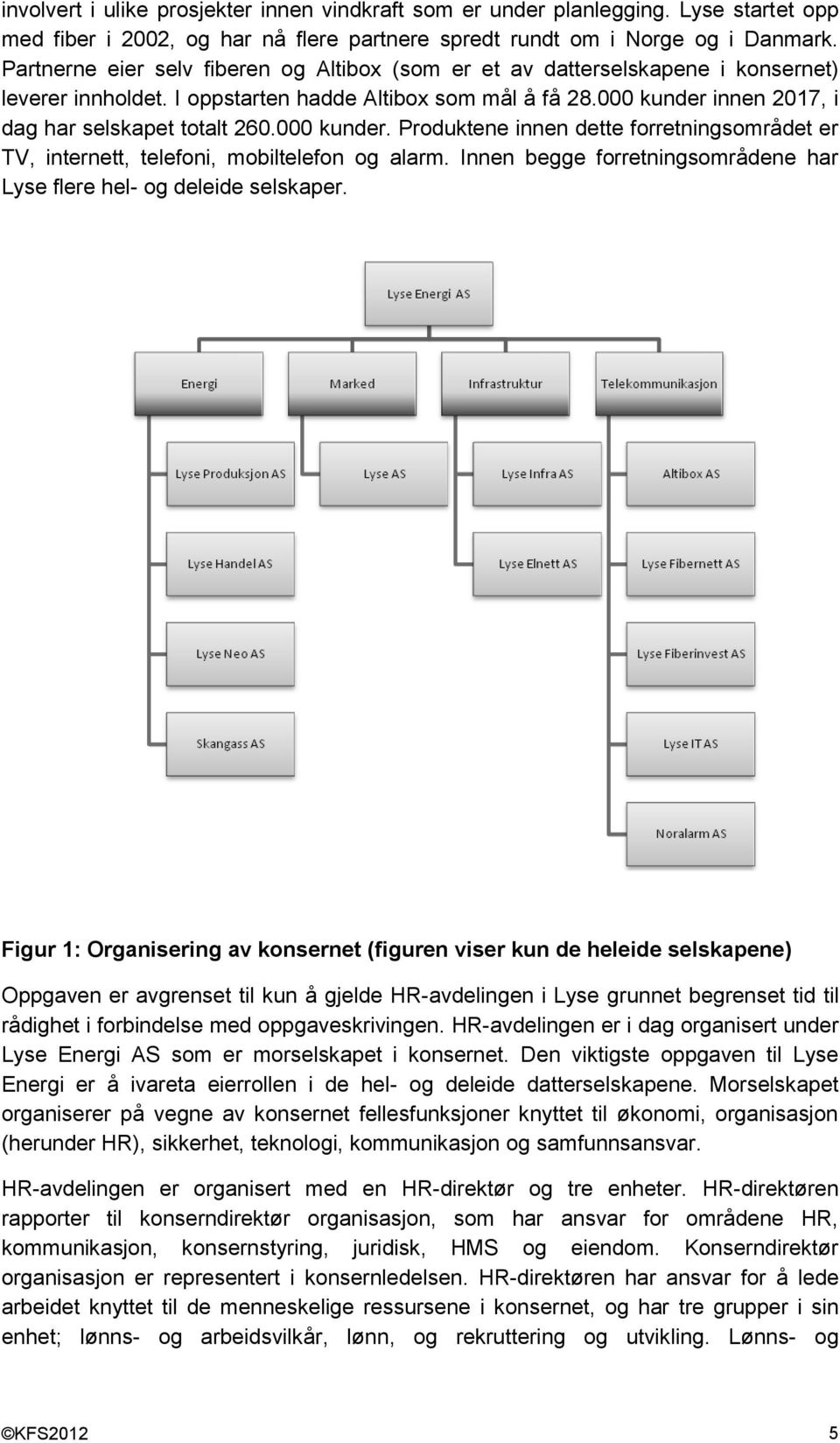 000 kunder. Produktene innen dette forretningsområdet er TV, internett, telefoni, mobiltelefon og alarm. Innen begge forretningsområdene har Lyse flere hel- og deleide selskaper.