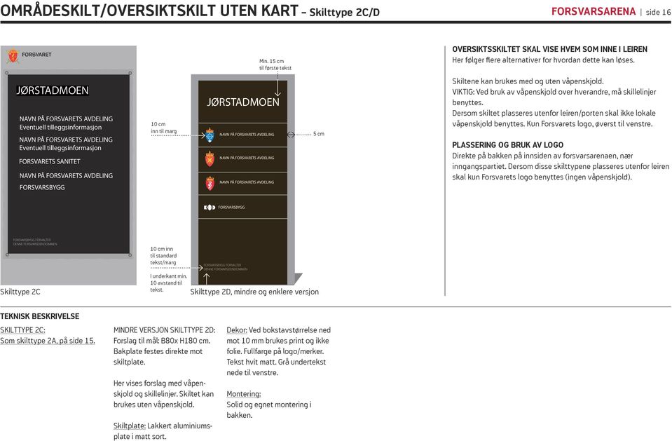 PÅ FORSVARETS AVDELING AVDELING FORSVARSBYGG FORSVARSBYGG 10 cm inn til marg Min.