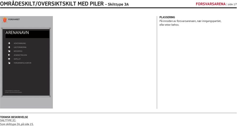ARENANAVN - en Forsvarsarena HOVEDINNGANG GJESTEPARKERING MESSEBYGG ADMINISTRASJON