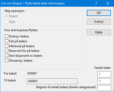 og skjøt Leder merknad, feilkode eller demping i Rediger menyen. 4. Velg arkfanen Demping. 5. Fyll inn demping på de forskjellige bølgelengdene. 6.