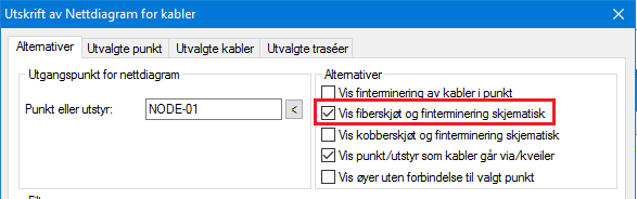 for Mal for manuell tegning av fiberskjøt. Gi utskriften til den som kjenner nettet best og be hun/han fylle ut malen. 11.