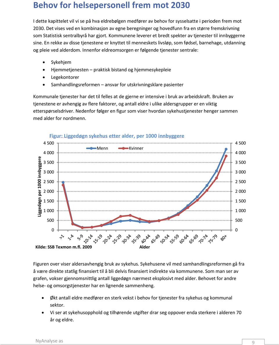 En rekke av disse tjenestene er knyttet til menneskets livsløp, som fødsel, barnehage, utdanning og pleie ved alderdom.