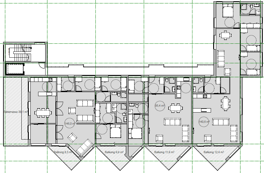 Figur 5 Planløysing 3.etasje (Lund & Partnere arkitekter AS, Plan 3.etasje, 11.06.
