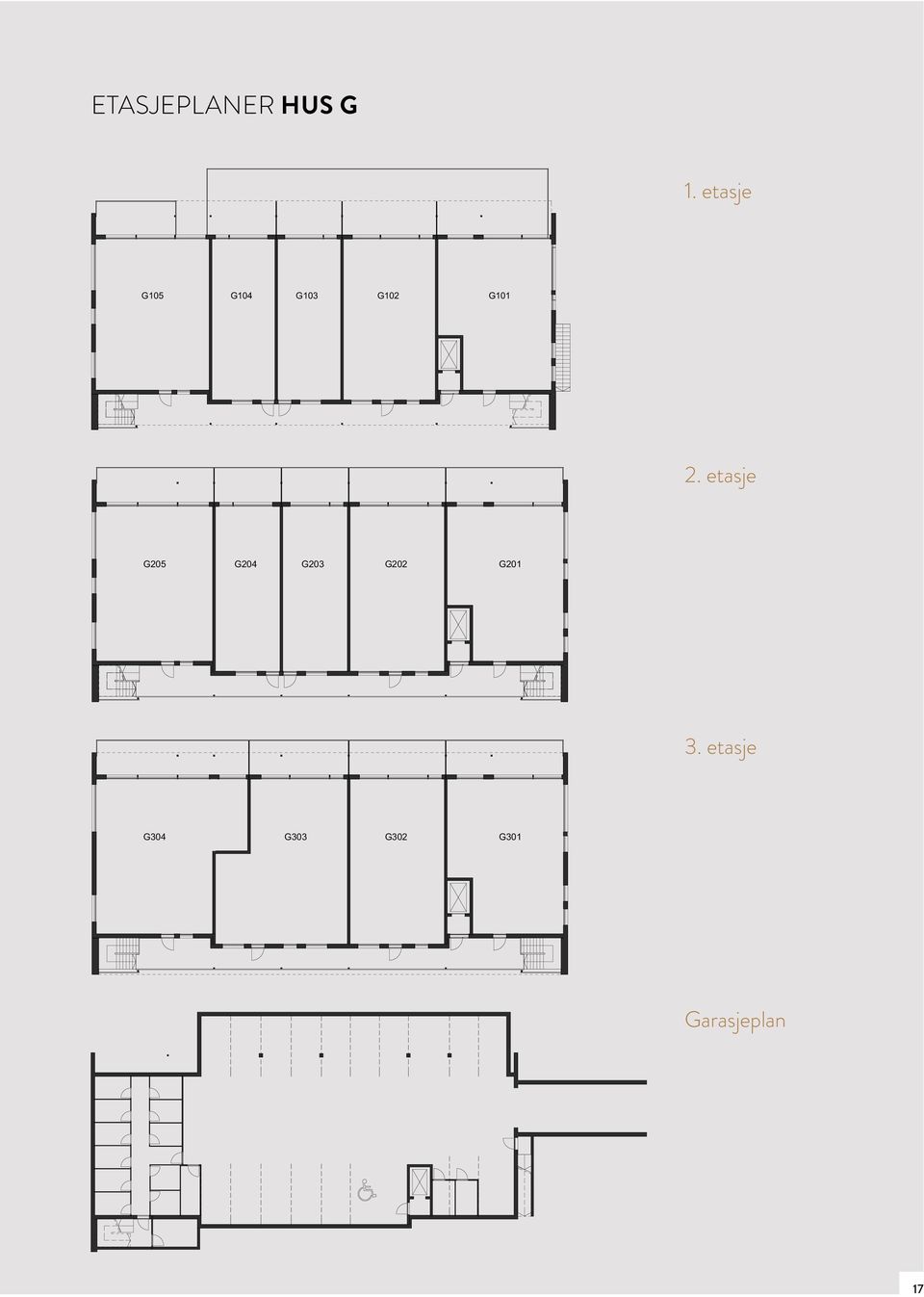 Målestokk: 1:200 (A4-format) 24.06.2015 3. etasje G304 G303 G302 G301 50.100 VARDEN HUS G _ PLAN 3. ETG.