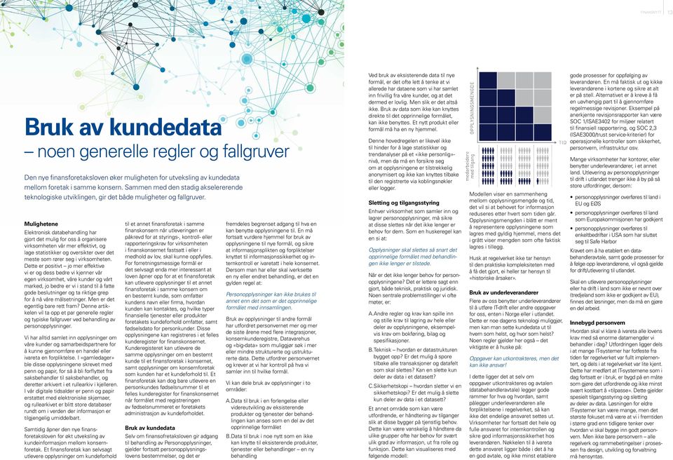 Mulighetene Elektronisk databehandling har gjort det mulig for oss å organisere virksom heten vår mer effektivt, og lage statistikker og oversikter over det meste som rører seg i virksomheten.