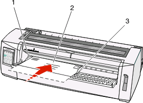 Avstanden fra den venstre papirføreren til [A-symbolet avgjør bredden på venstremargen. 8 Legg et enkeltark eller en konvolutt inntil den venstre papirføreren.