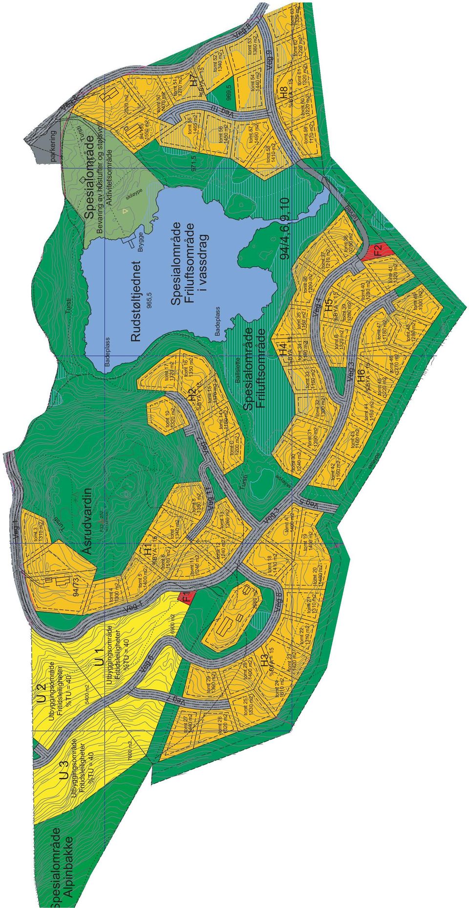 1280 m2 tomt 36 1200 m2 tomt 37 1210 m2 tomt 38 1250 m2 L skiløype 6900 m2 2580 m2 tomt 6 1510 m2 tomt 12 1240 m2 tomt 7 1340 m2 tomt 8 1350 m2 tomt 13 tomt 14 1260 m2 1160 m2 tomt C 1200 m2 975 950