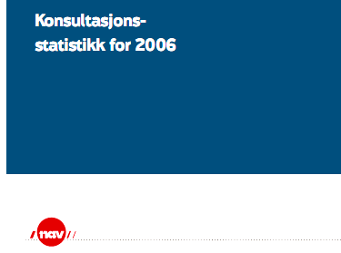 Pasientvolum (NAV-data 2006) 15% av befolkninga hadde kons/sb Totalt 1,8 mill kontaktar 1,3 mill