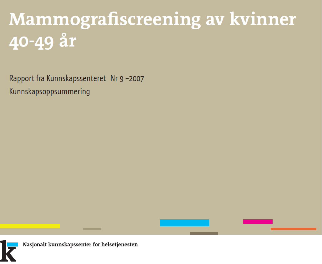 Bør mammografiscreeningprogrammet utvides?