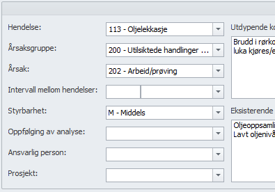 Beskrivelsesfeltet for vedlikeholdstiltak for RCM-analyser er utvidet i bredden slik at man har mer plass til rådighet Analyse ID er nå gjort søkbart både for ROS- og RCM-analyser Datalister for ROS-