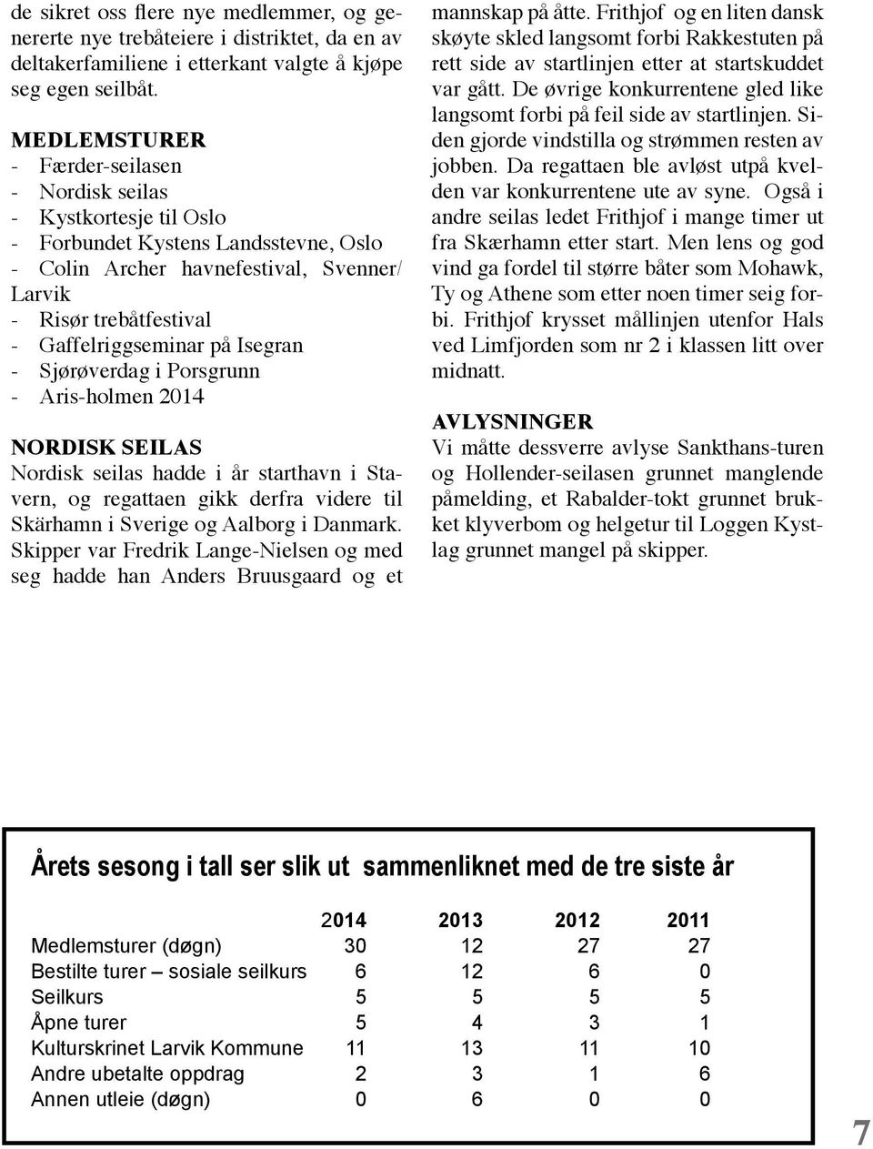 på Isegran - Sjørøverdag i Porsgrunn - Aris-holmen 2014 NORDISK SEILAS Nordisk seilas hadde i år starthavn i Stavern, og regattaen gikk derfra videre til Skärhamn i Sverige og Aalborg i Danmark.