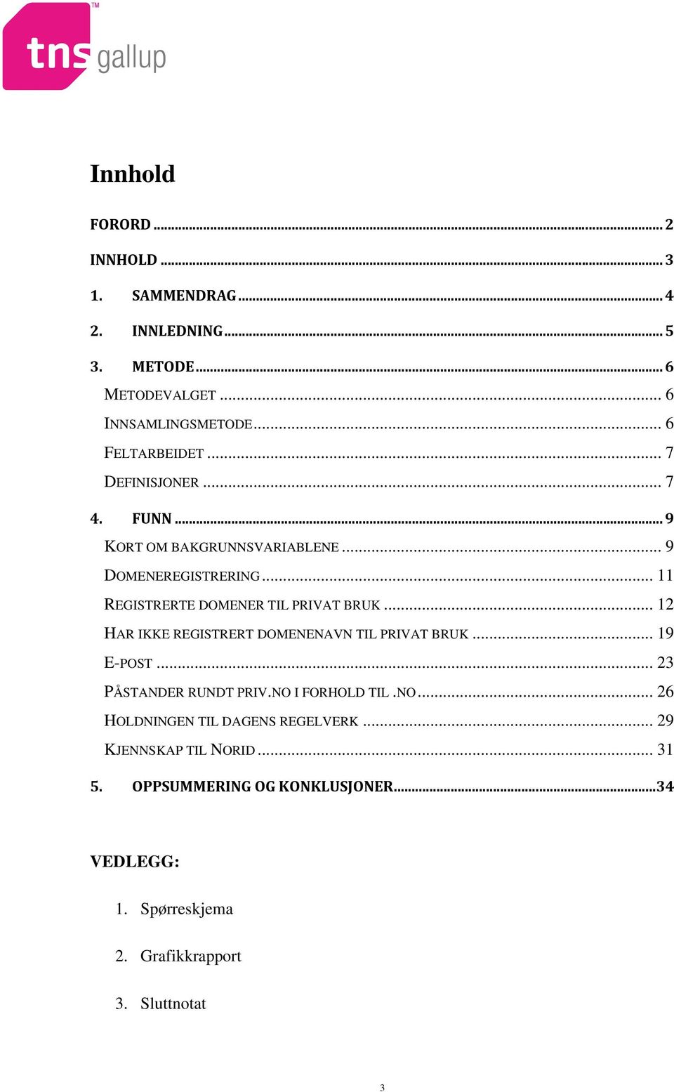 .. 11 REGISTRERTE DOMENER TIL PRIVAT BRUK... 12 HAR IKKE REGISTRERT DOMENENAVN TIL PRIVAT BRUK... 19 E-POST... 23 PÅSTANDER RUNDT PRIV.