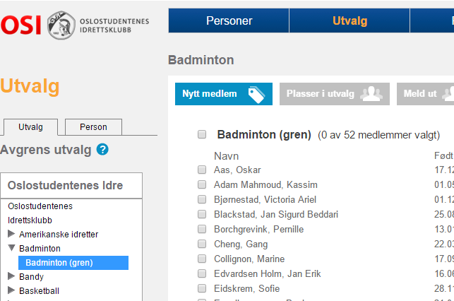 Fakturering av utvalg For å fakturere, gå inn på «Utvalg», og trykk på gruppa du skal fakturere for. Trykk deretter på Gren, under gruppa.