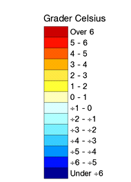 1.1.1.1 Temperatur Av temperaturkartene ser vi at med unntak av Nord-Norge i oktober, har temperaturen vært over det normale i hele landet gjennom hele fjerde kvartal.