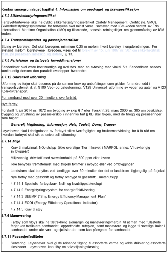 Figur 3-19 Eksempler på internasjonale krav, miljø og universell utforming Flere forhold som adresseres i