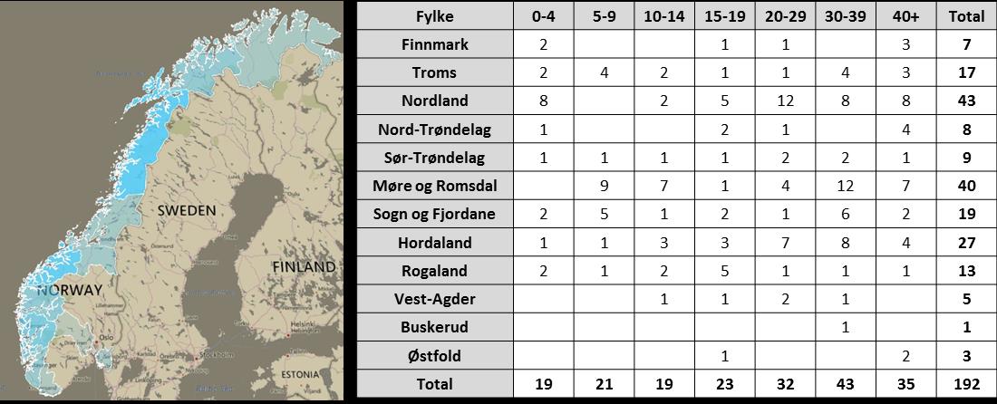 4.4 Analyse av dagens ferjeflåte Dette kapitlet inneholder resultater fra analyser av dagen ferjeflåte i det norske innenlandsmarkedet.