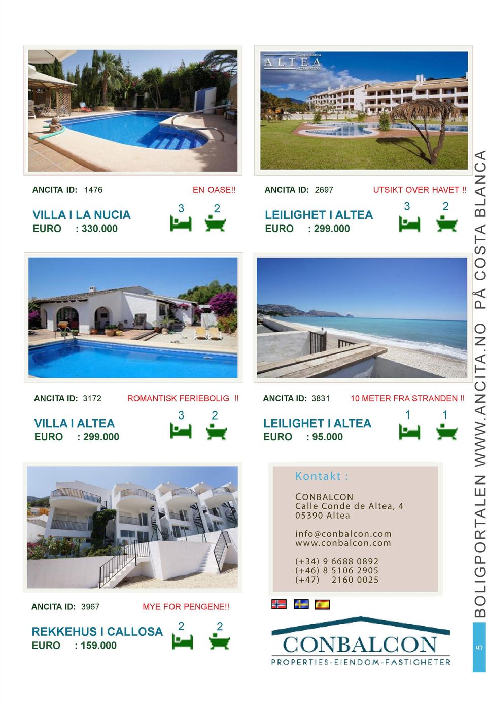 ! LEILIGHET I ALTEA EURO : 99.000 ANCITA ID: 8 0 METER FRA STRANDEN!! LEILIGHET I ALTEA EURO : 95.