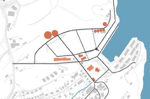 stupetårn Kutangen Kudammen Dølstua Granlund 39/7 Løkka 39/6 Slemmestadbråten Tåjeveien 14 38/506 39/10 Bevaring av bygninger i sentrum? Bevaring av veiføringer?