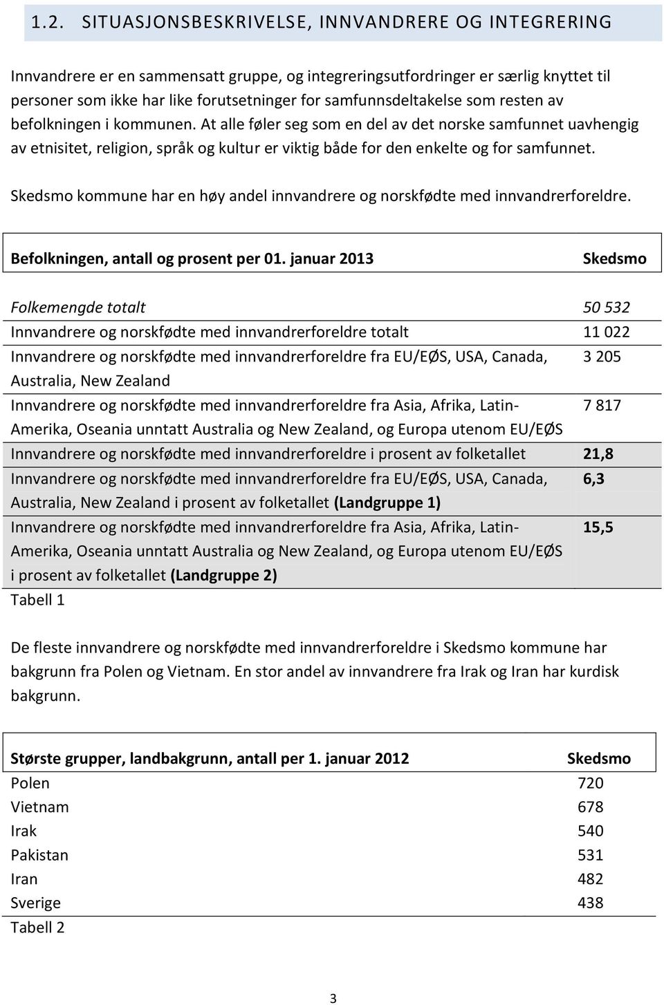 At alle føler seg som en del av det norske samfunnet uavhengig av etnisitet, religion, språk og kultur er viktig både for den enkelte og for samfunnet.