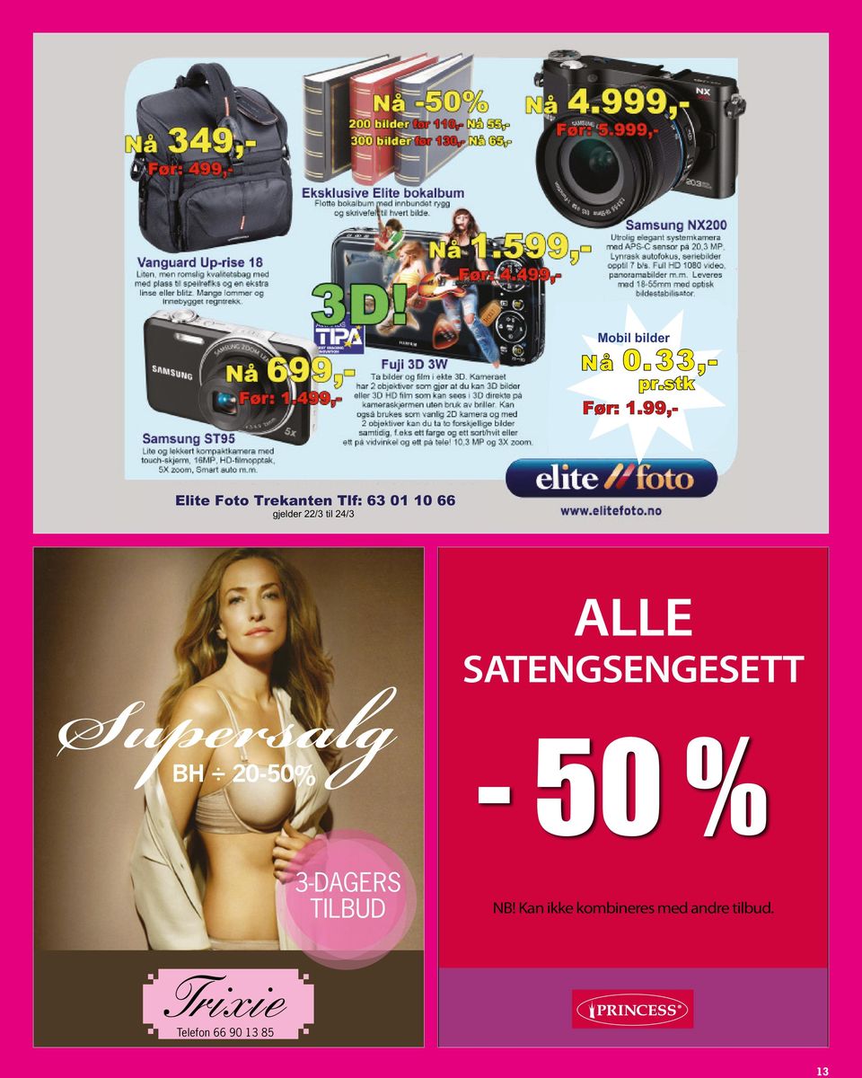 til 24/3 Supersalg BH 20-50% ALLE SATENGSENGESETT - 50 %