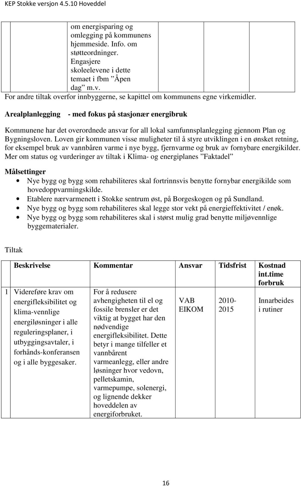 Loven gir kommunen visse muligheter til å styre utviklingen i en ønsket retning, for eksempel bruk av vannbåren varme i nye bygg, fjernvarme og bruk av fornybare energikilder.