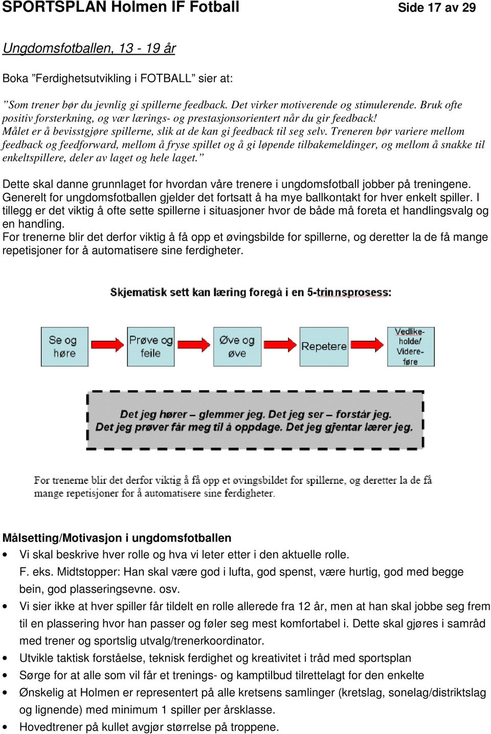 Målet er å bevisstgjøre spillerne, slik at de kan gi feedback til seg selv.