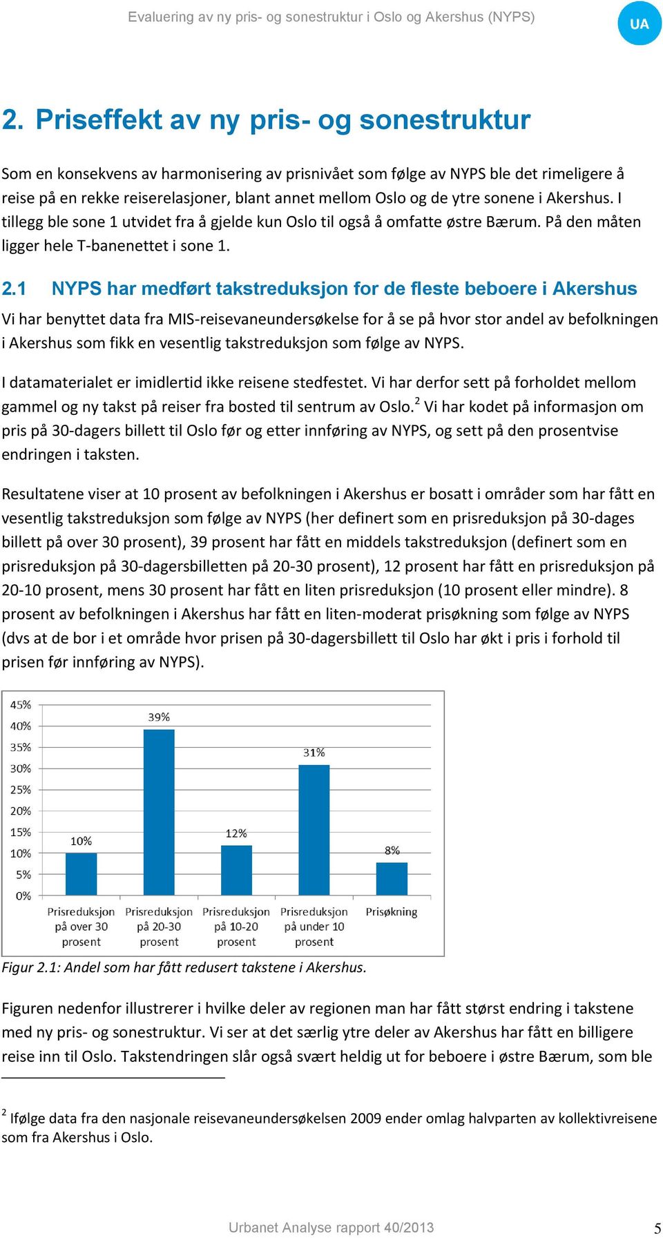 1 NYPS har medført takstreduksjon for de fleste beboere i Akershus Vi har benyttet data fra MIS-reisevaneundersøkelse for å se på hvor stor andel av befolkningen i Akershus som fikk en vesentlig