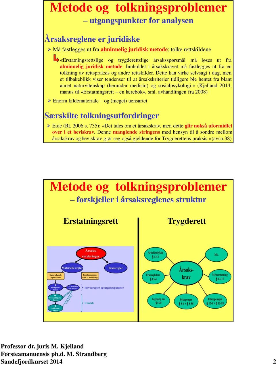 Dette kan virke selvsagt i dag, men et tilbakeblikk viser tendenser til at årsakskriterier tidligere ble hentet fra blant annet naturvitenskap (herunder medisin) og sosialpsykologi.