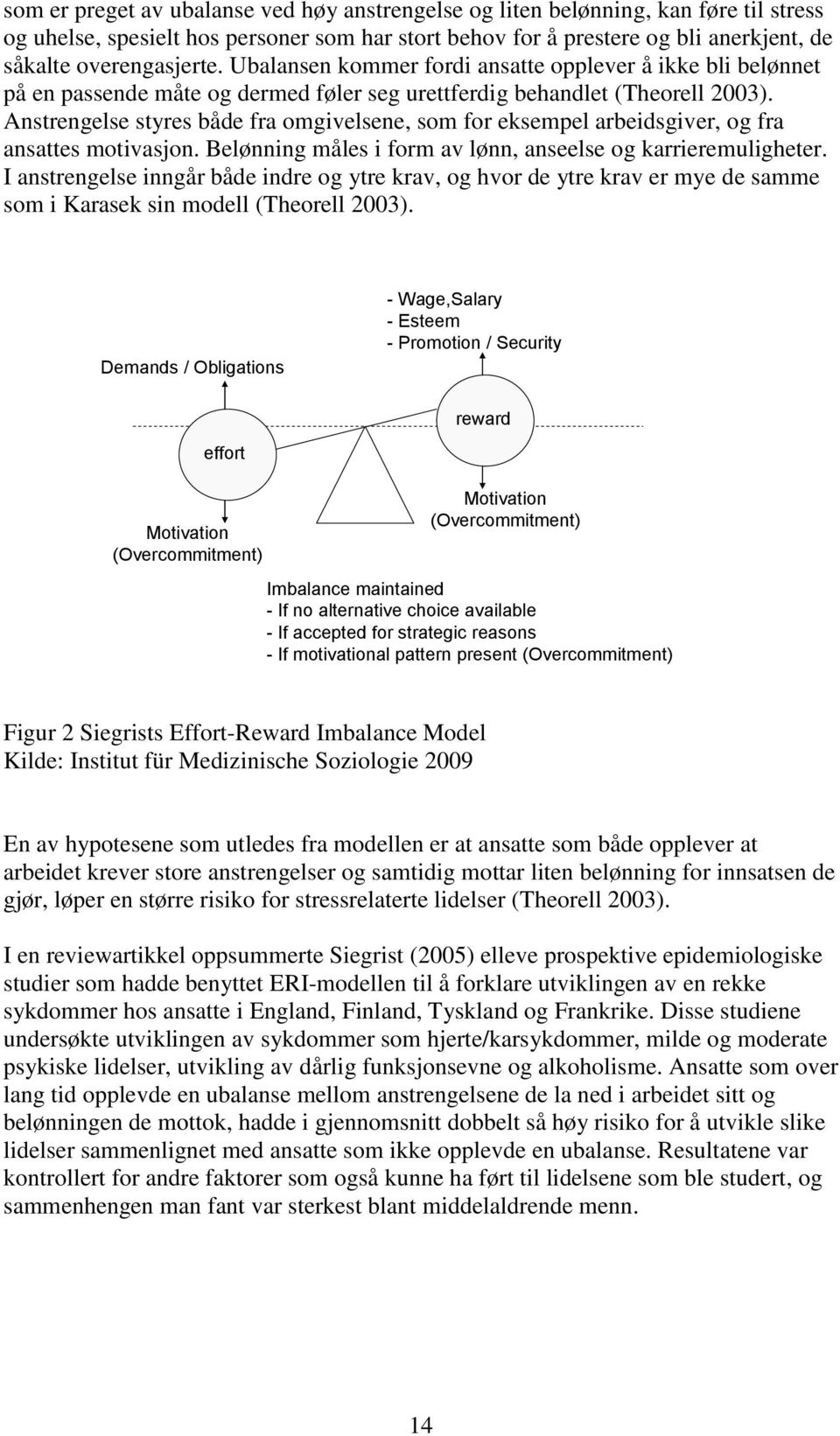 Anstrengelse styres både fra omgivelsene, som for eksempel arbeidsgiver, og fra ansattes motivasjon. Belønning måles i form av lønn, anseelse og karrieremuligheter.