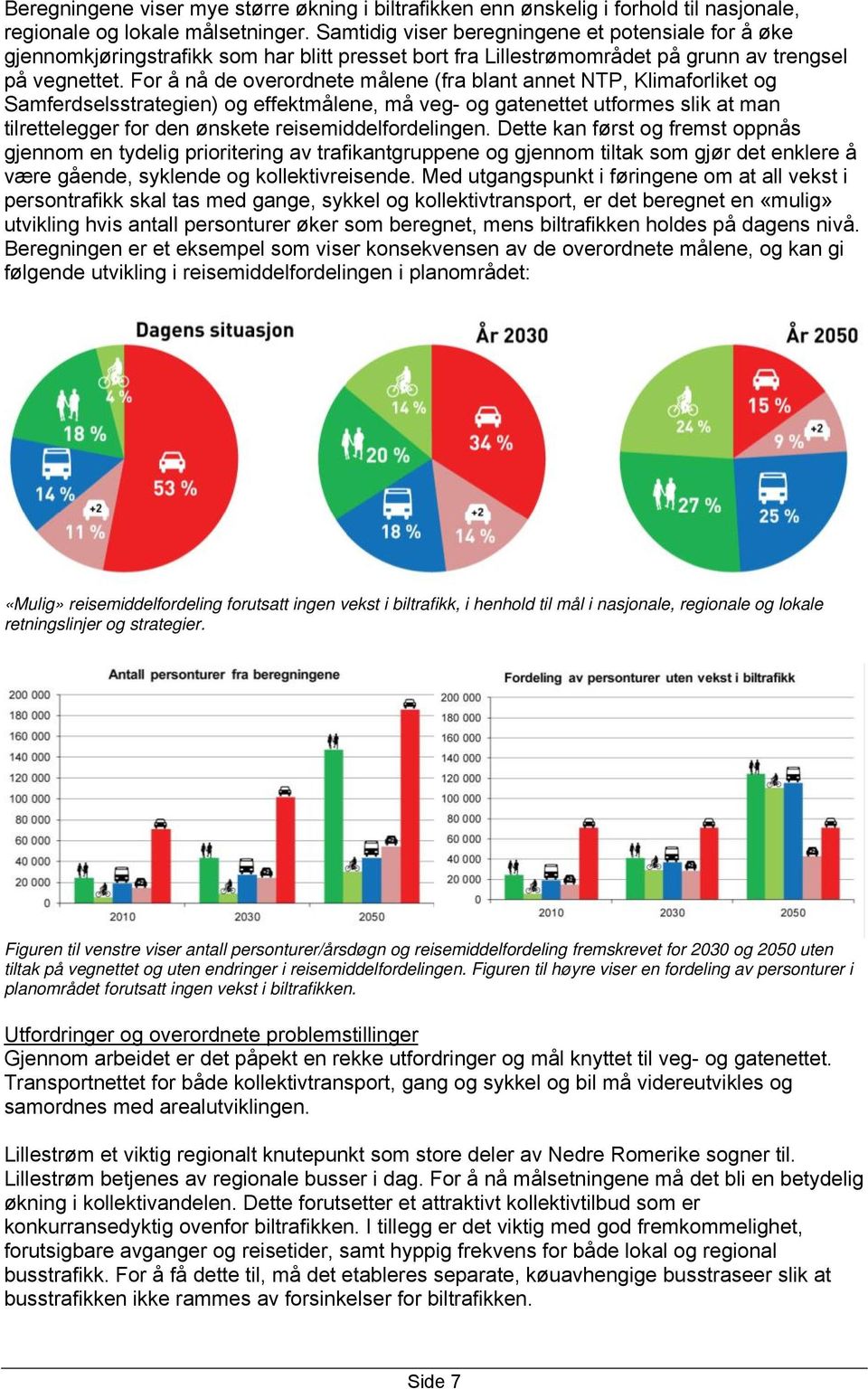 For å nå de overordnete målene (fra blant annet NTP, Klimaforliket og Samferdselsstrategien) og effektmålene, må veg- og gatenettet utformes slik at man tilrettelegger for den ønskete