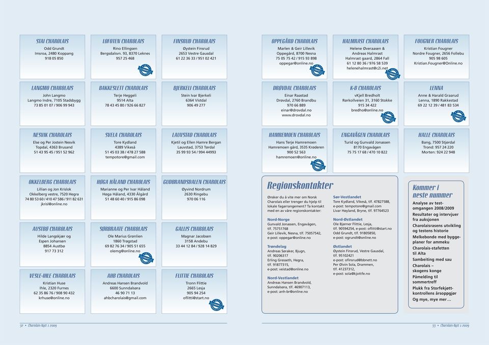 no Helene Øveraasen & Andreas Halmrast Halmrast gaard, 2864 Fall 61 12 80 36 / 976 58 539 helenehalmrast@c2i.net Kristian Fougner Nordre Fougner, 2656 Follebu 905 98 605 Kristian.Fougner@Online.