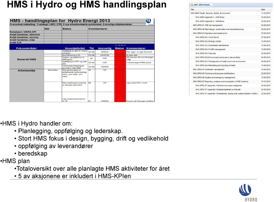 Stort HMS fokus i design, bygging, drift og vedlikehold oppfølging av