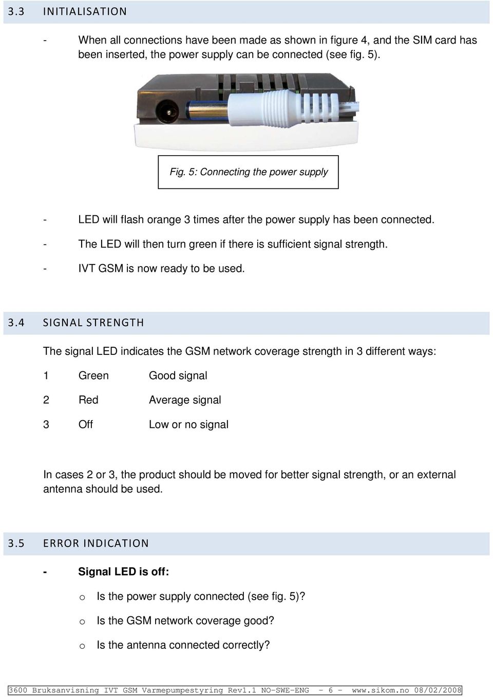 - IVT GSM is nw ready t be used. 3.