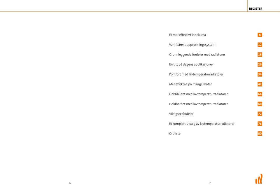 effektivt på mange måter 42 Fleksibilitet med lavtemperaturradiatorer 64 64 Holdbarhet med