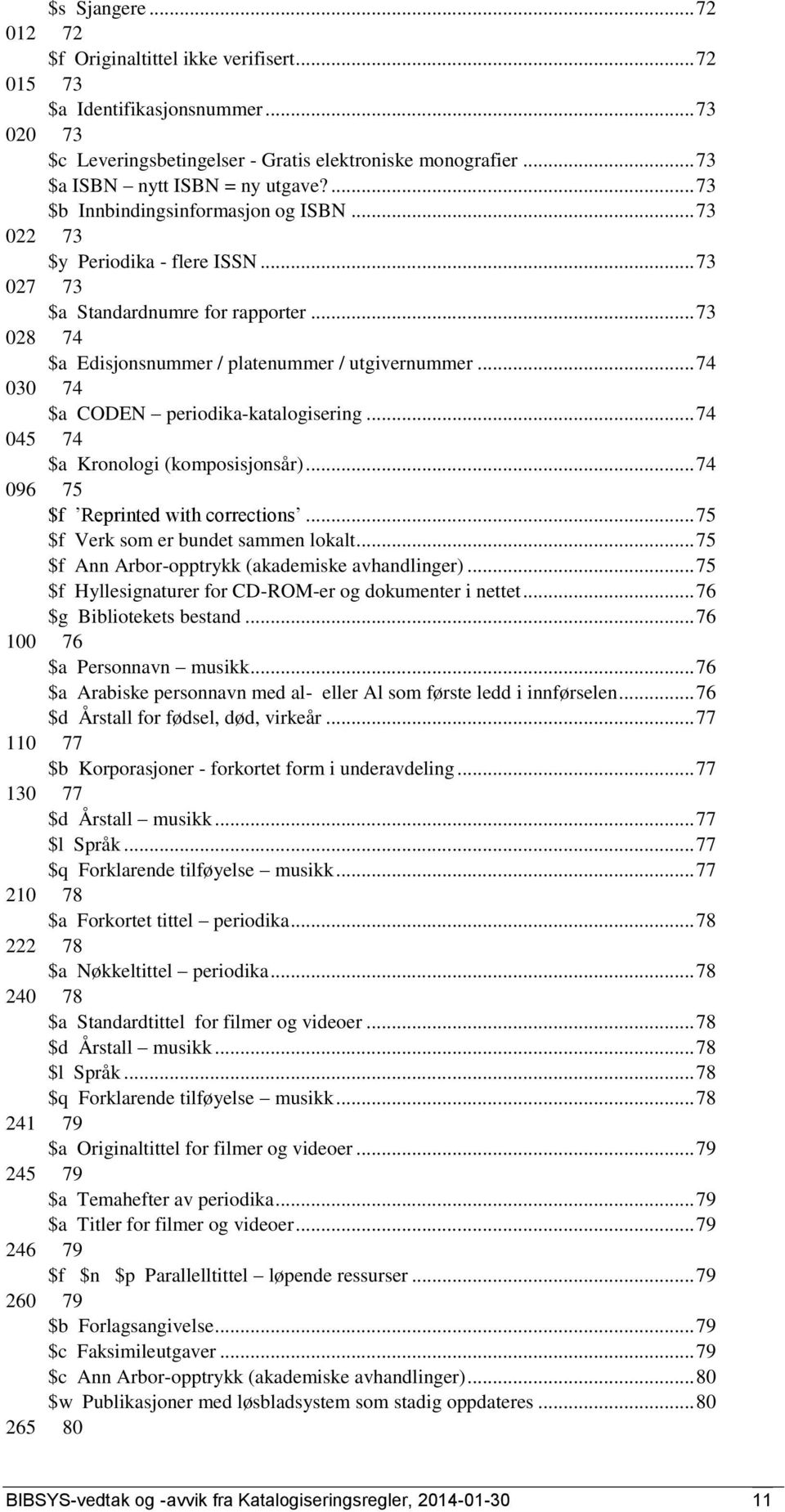 .. 73 028 74 $a Edisjonsnummer / platenummer / utgivernummer... 74 030 74 $a CODEN periodika-katalogisering... 74 045 74 $a Kronologi (komposisjonsår)... 74 096 75 $f Reprinted with corrections.