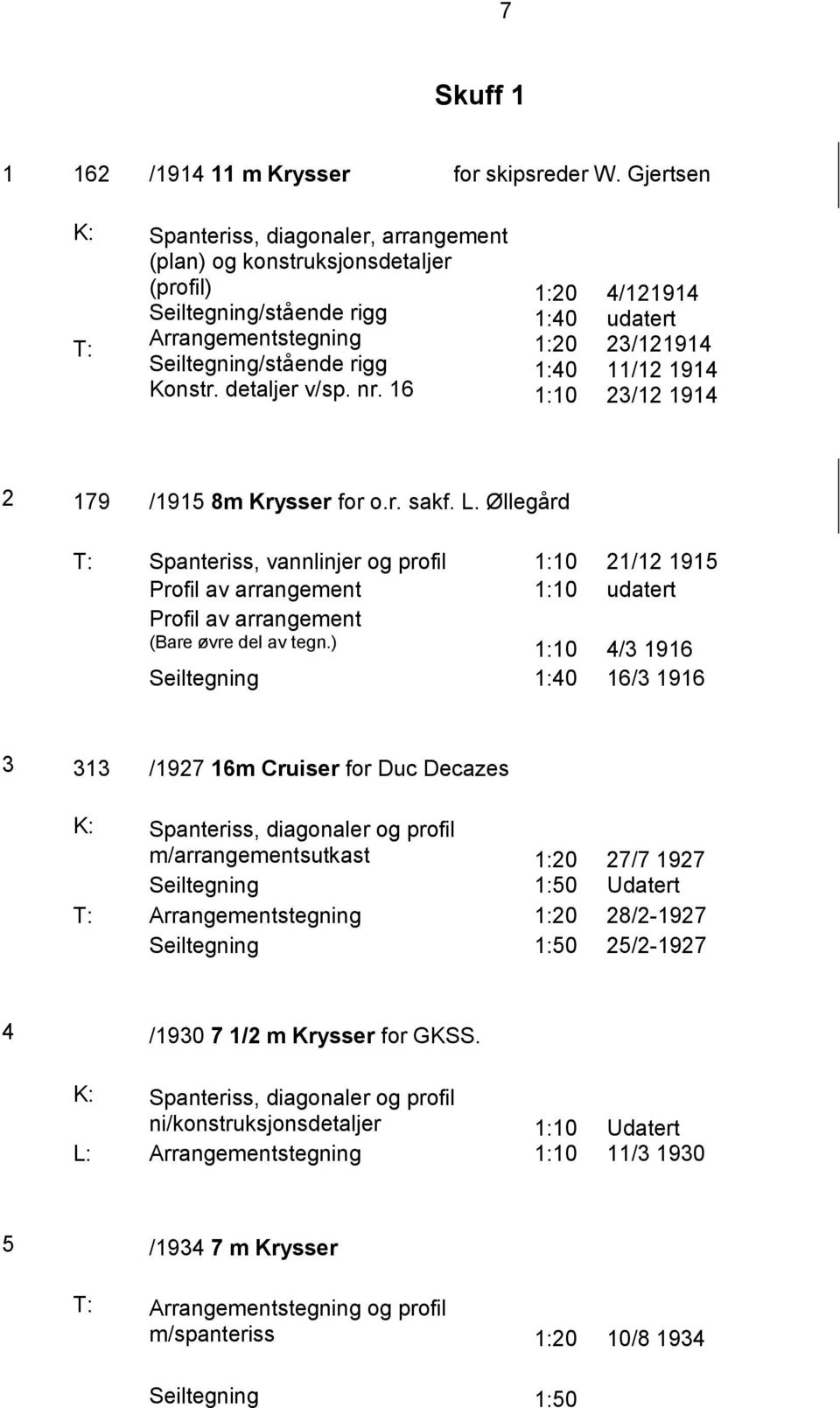 16 1:20 1:40 1:20 1:40 1:10 4/121914 udatert 23/121914 11/12 1914 23/12 1914 2 179 /1915 8m Krysser for o.r. sakf. L.