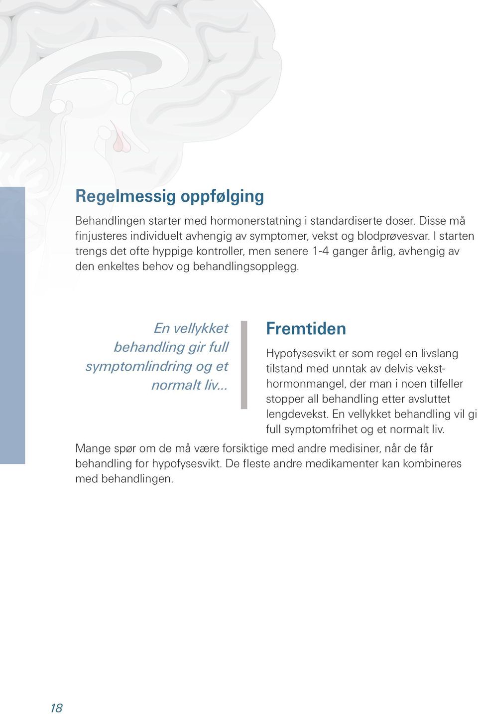 En vellykket behandling gir full symptomlindring og et normalt liv.